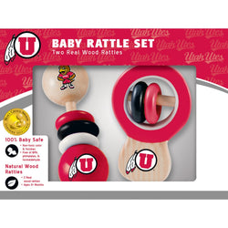 Utah Utes - Baby Rattles 2-Pack (ONLINE ORDER ONLY)