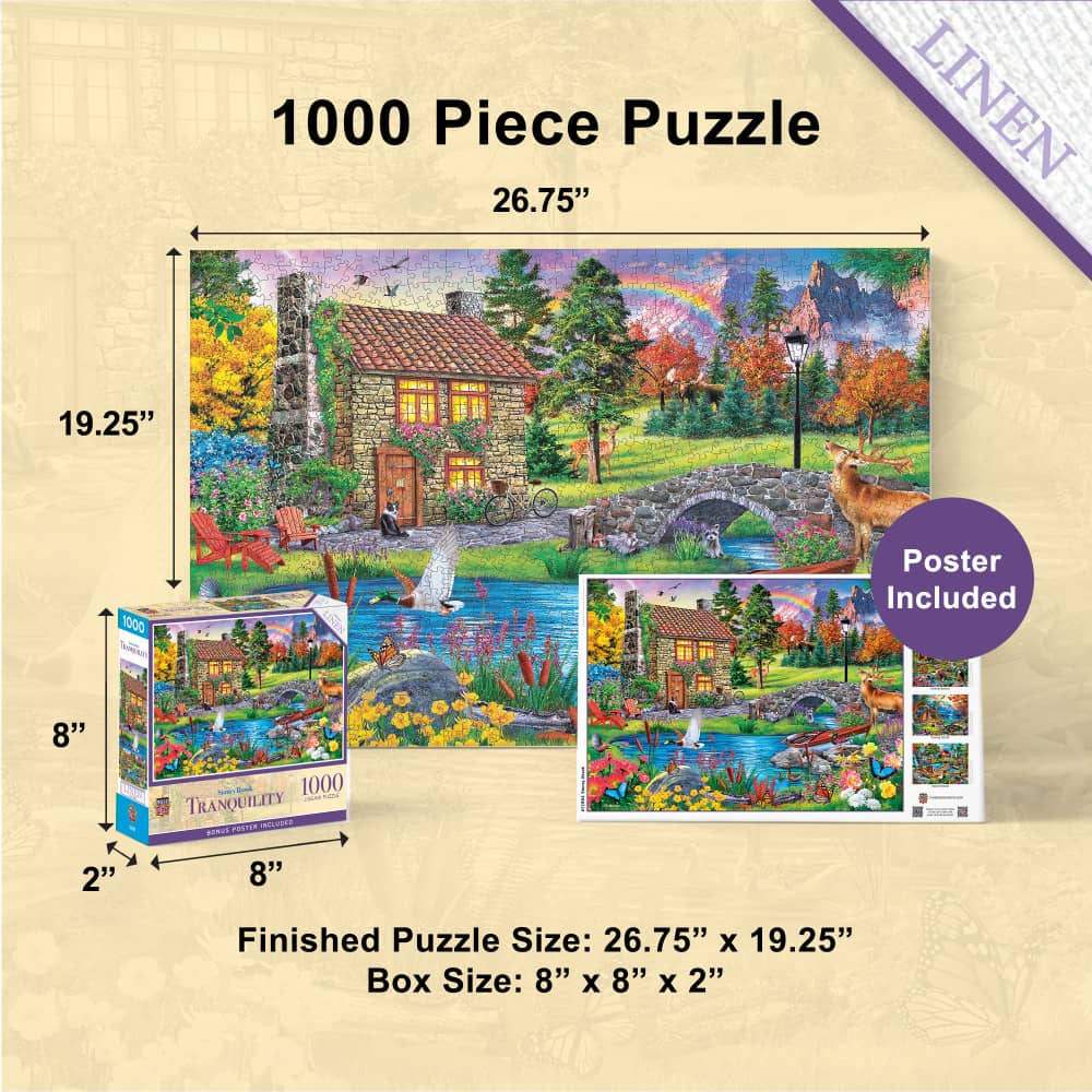 Tranquility - Stoney Brook Cottage 1000 Piece Jigsaw Puzzle
