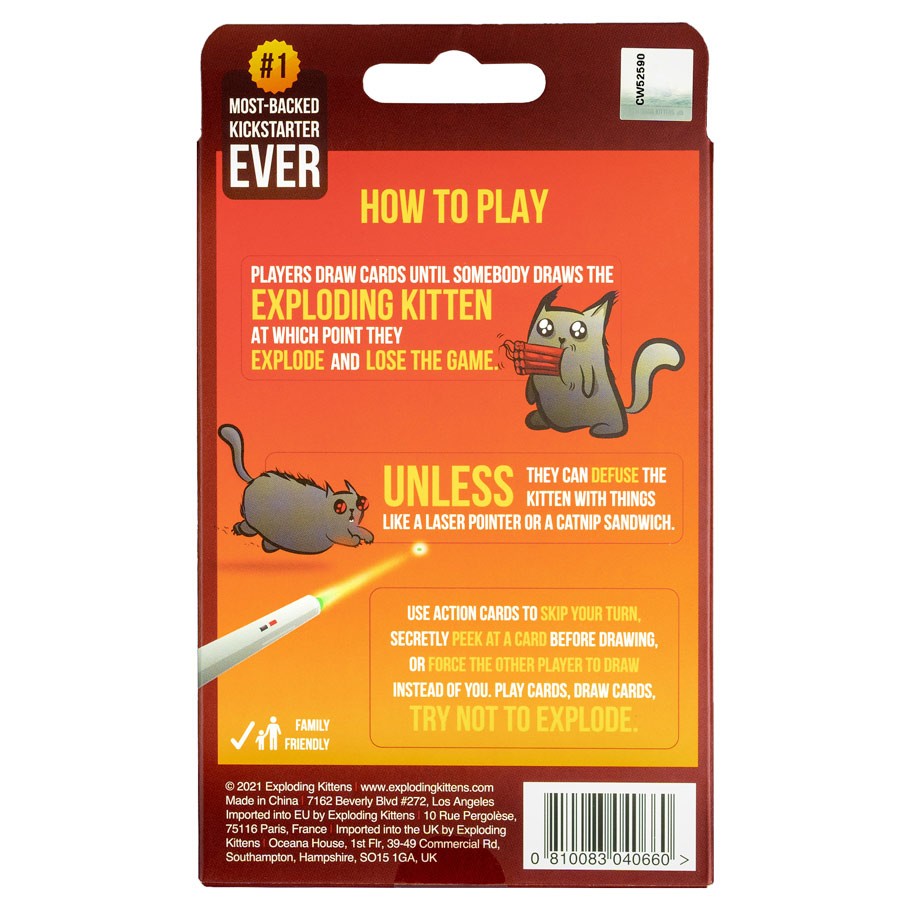 Exploding Kittens: 2 Player Edition (ONLINE ORDER ONLY)