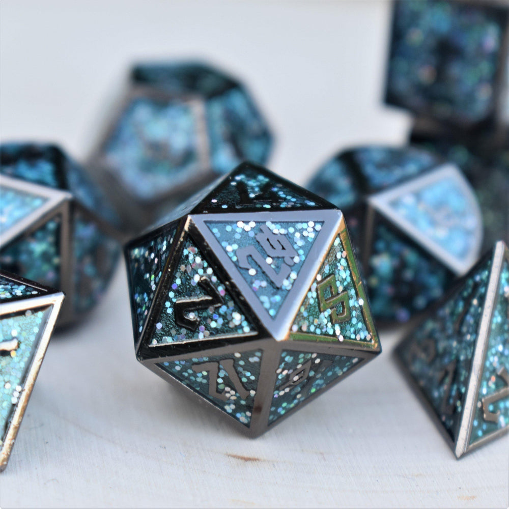 Elder Runes Midnight Dance Metal Dice Set (ONLINE ORDER ONLY)