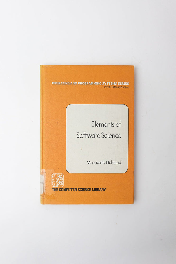 Elements of Software Science (ONLINE ORDER ONLY)