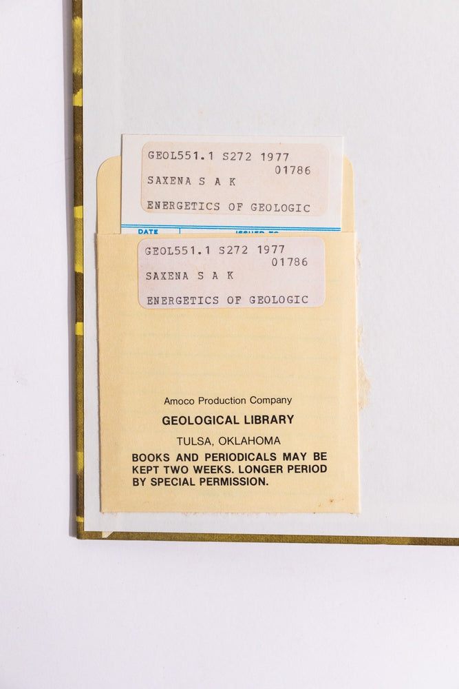 Energetics of Geological Processess (ONLINE ORDER ONLY)