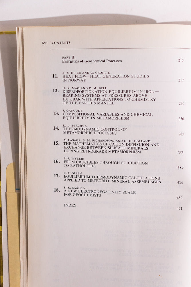 Energetics of Geological Processess (ONLINE ORDER ONLY)