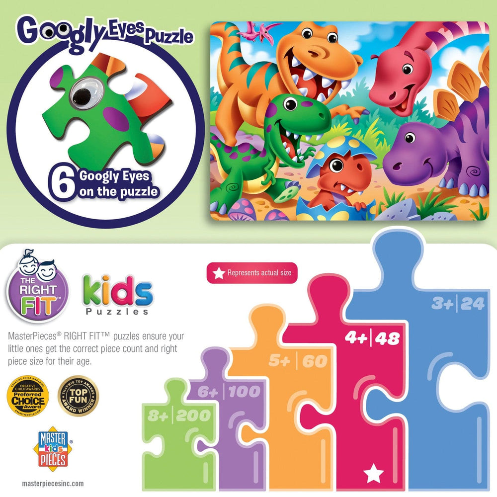 Googly Eyes - Dinosaurs 48 Piece Jigsaw Puzzle (ONLINE ORDER ONLY)