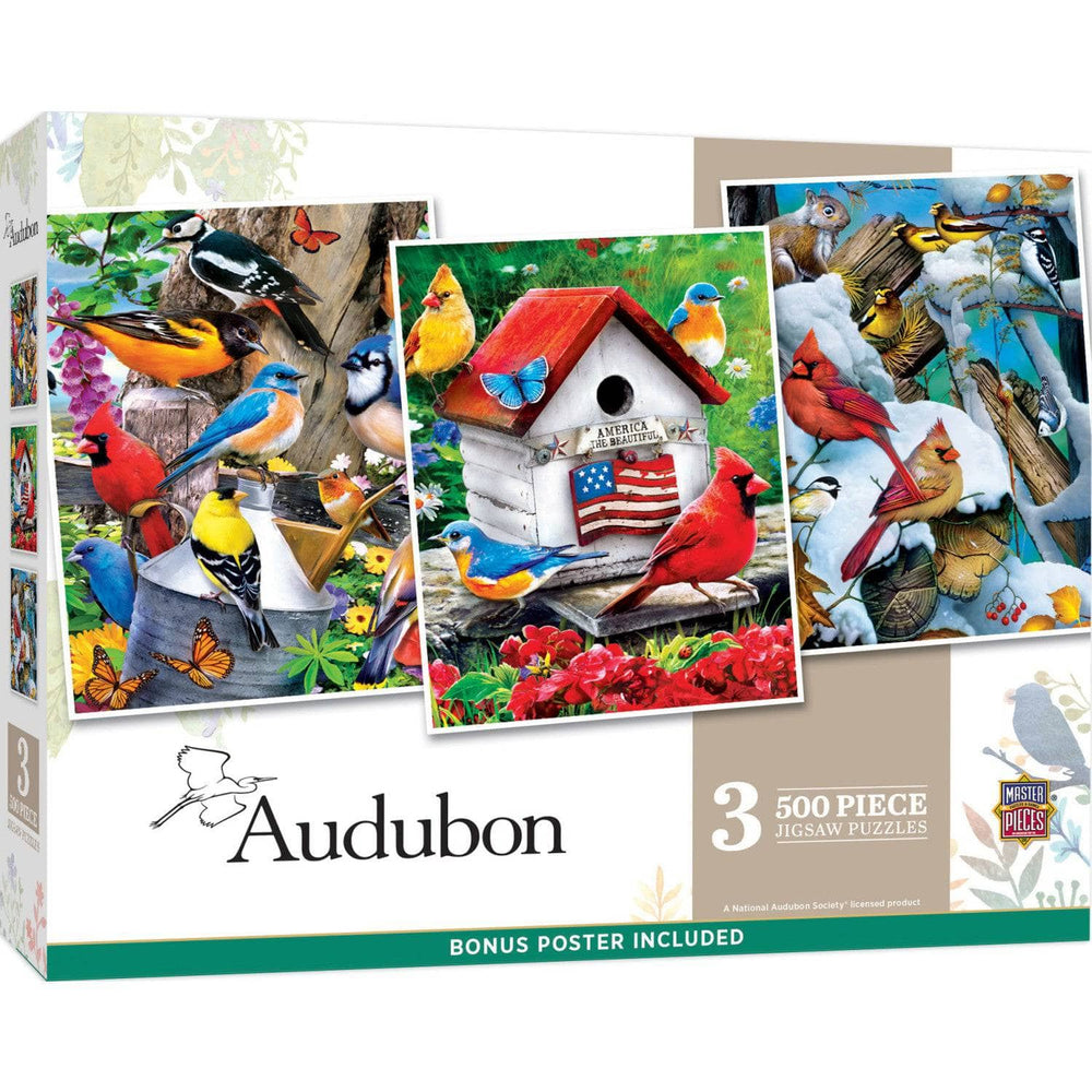 Audubon - 500 Piece Jigsaw Puzzles 3 Pack (ONLINE ORDER ONLY)