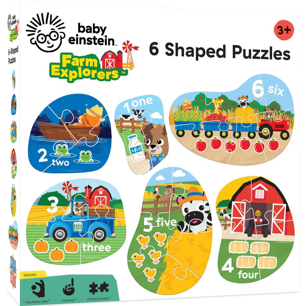 Baby Einstein - Farm Explorers 6-Pack Mini Shaped Jigsaw Puzzles (ONLINE ORDER ONLY)