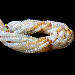 Ethiopian Opal Beads Plain Rondelle, AA Grade (ONLINE ORDER ONLY)