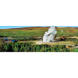 Yellowstone Old Faithful 1000 Piece Panoramic Jigsaw Puzzle