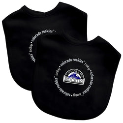 Colorado Rockies - Baby Bibs 2-Pack - Black (ONLINE ORDER ONLY)