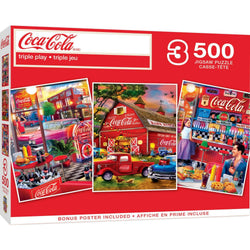 Coca-Cola - 500 Piece Jigsaw Puzzles 3 Pack (ONLINE ORDER ONLY)