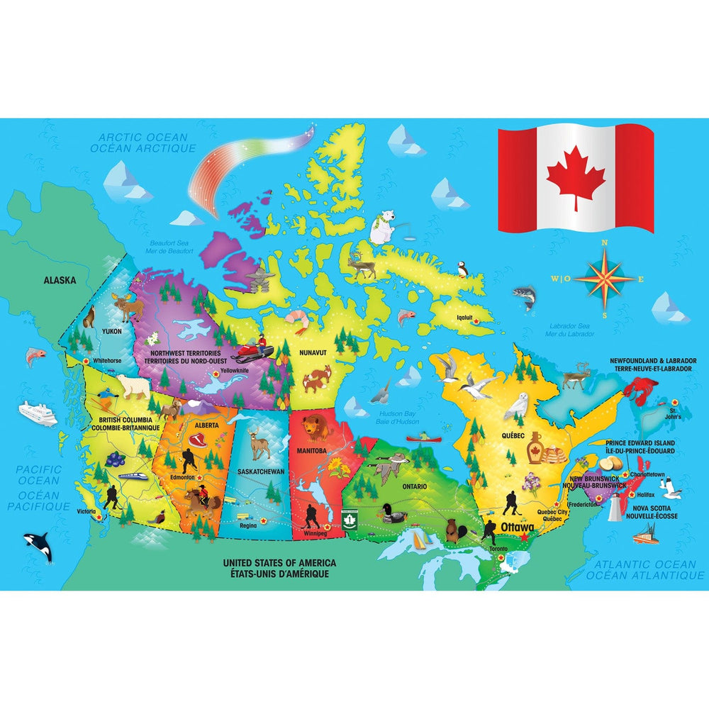 Educational - Canada Map 36 Piece Floor Jigsaw Puzzle (ONLINE ORDER ONLY)