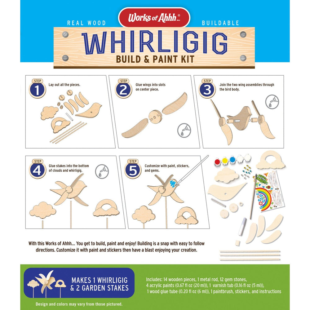 Whirligig Buildable Wood Craft & Paint Kit (ONLINE ORDER ONLY)