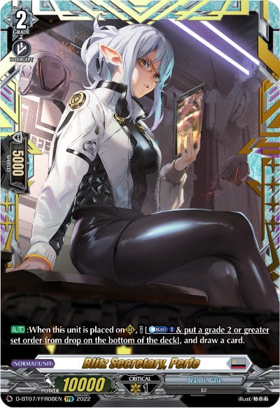Blitz Secretary, Perfe (FFR) (D-BT07/FFR08EN) [Raging Flames Against Emerald Storm]