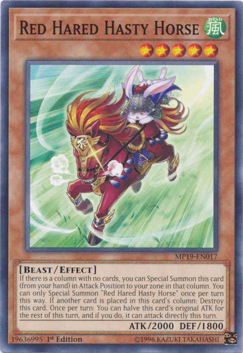 Red Hared Hasty Horse [MP19-EN017] Common (ONLINE ORDER ONLY)