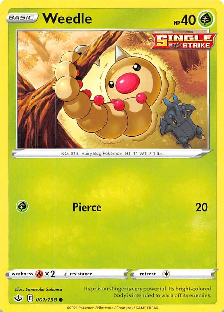 Weedle (001/198) [Sword & Shield: Chilling Reign] (Online Only)