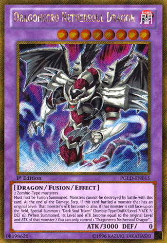 Dragonecro Nethersoul Dragon [PGLD-EN015] Gold Secret Rare (ONLINE ORDER ONLY)