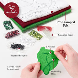 Bucilla Dogs in Ugly Sweaters Felt Ornament Kit – Set of 5 Christmas Dog Ornaments (ONLINE ORDER ONLY)