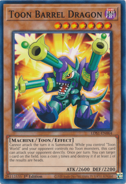 Toon Barrel Dragon [LDS1-EN064] Common (ONLINE ORDER ONLY)