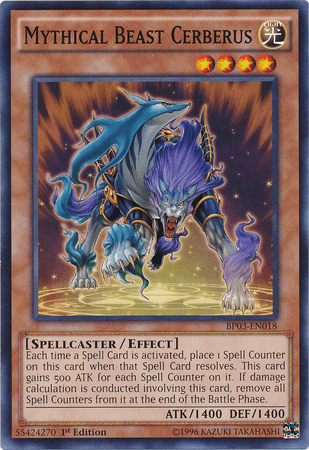 Mythical Beast Cerberus [BP03-EN018] Common (ONLINE ORDER ONLY)