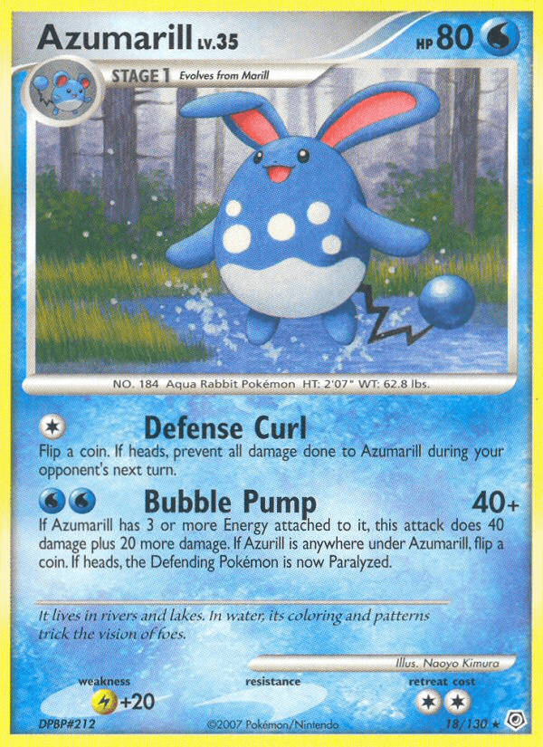 Azumarill (18/130) [Diamond & Pearl: Base Set] (Online Only)