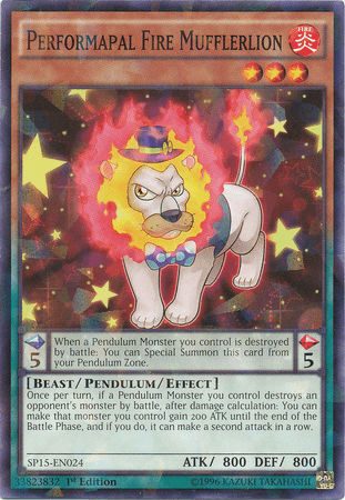 Performapal Fire Mufflerlion [SP15-EN024] Shatterfoil Rare (ONLINE ORDER ONLY)