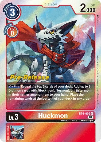 Huckmon [BT6-009] [Double Diamond Pre-Release Cards] (ONLINE ORDER ONLY)