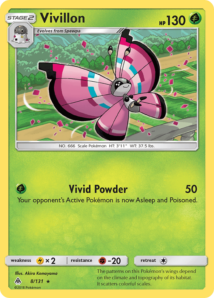 Vivillon (8/131) [Sun & Moon: Forbidden Light] (Online Only)