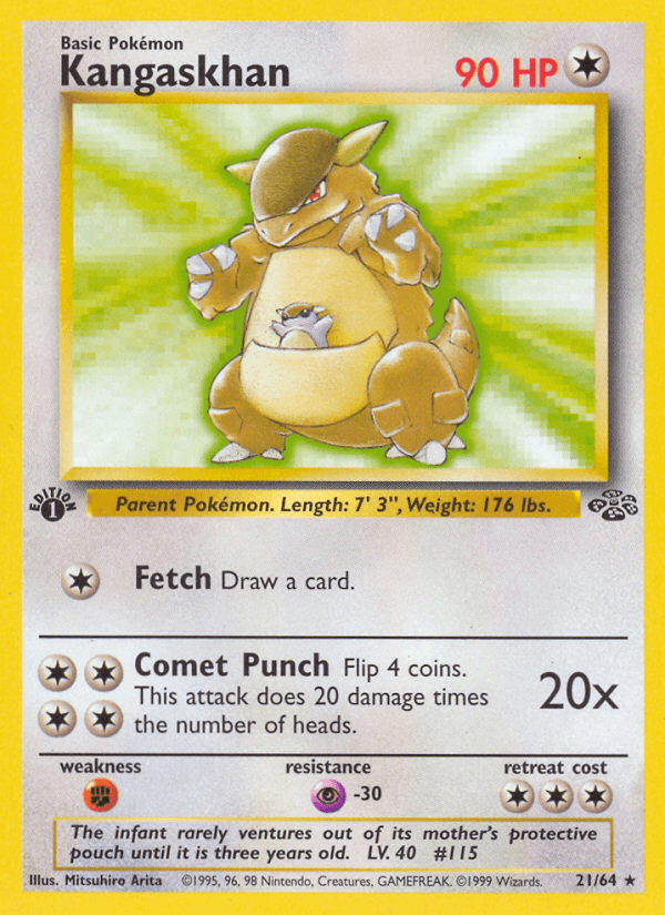 Kangaskhan (21/64) [Jungle 1st Edition] (Online Only)