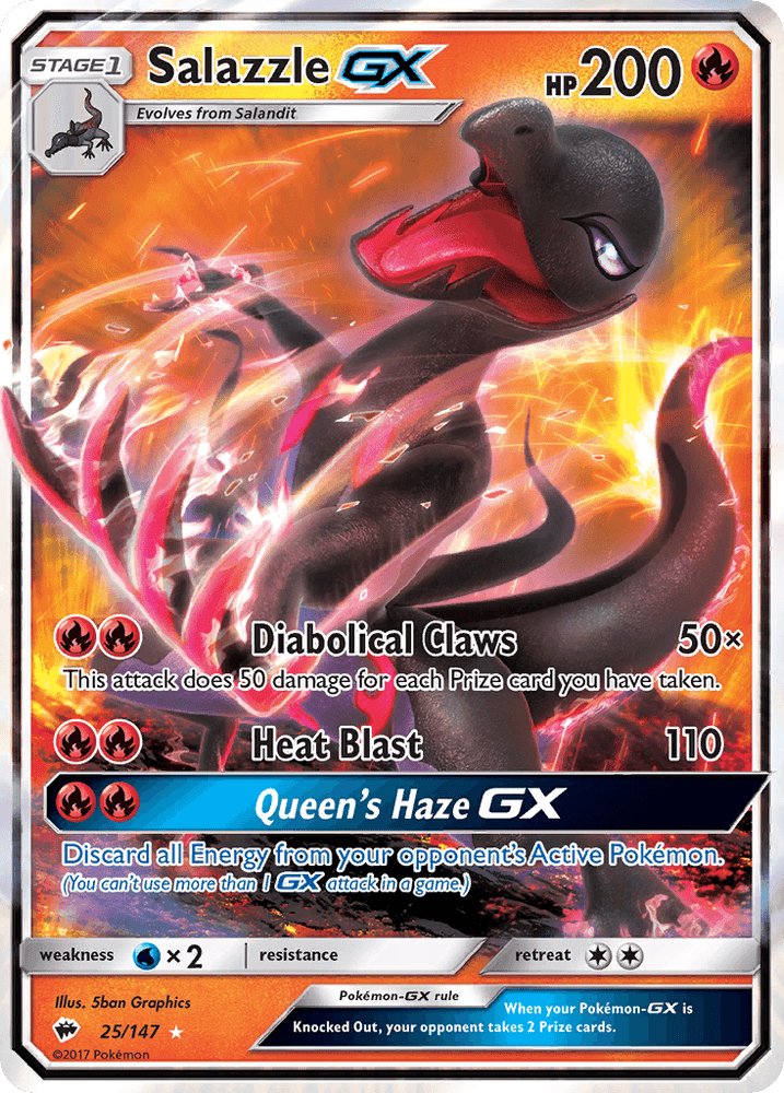 Salazzle GX (25/147) [Sun & Moon: Burning Shadows] (Online Only)