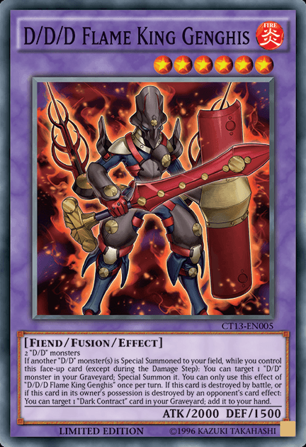 D/D/D Flame King Genghis [CT13-EN005] Super Rare (ONLINE ORDER ONLY)