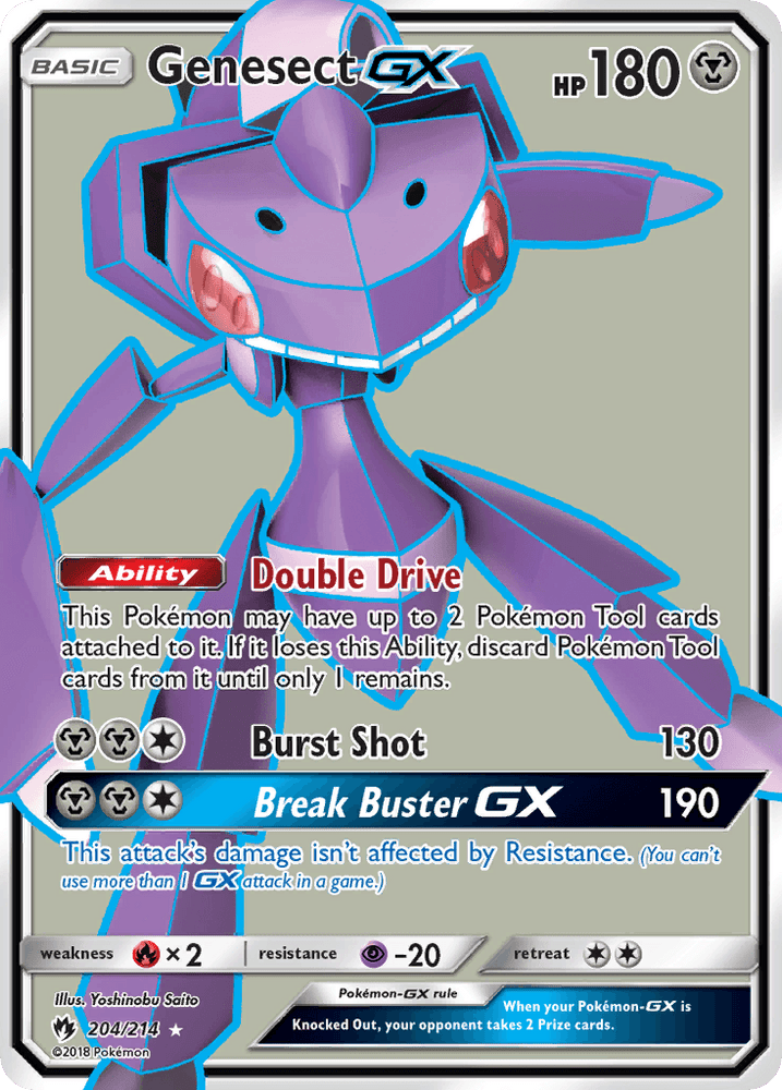 Genesect GX (204/214) [Sun & Moon: Lost Thunder] (Online Only)