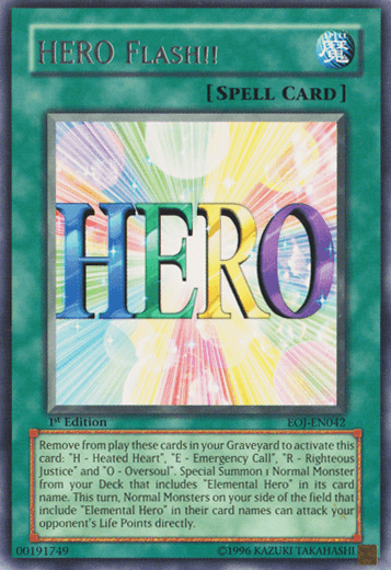 HERO Flash!! [EOJ-EN042] Rare (ONLINE ORDER ONLY)