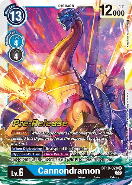 Cannondramon [BT10-028] [Xros Encounter Pre-Release Cards] (ONLINE ORDER ONLY)