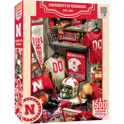 Nebraska Cornhuskers - Locker Room 500 Piece Jigsaw Puzzle (ONLINE ORDER ONLY)