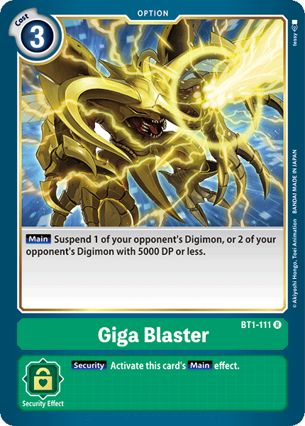 Giga Blaster [BT1-111] [Release Special Booster Ver.1.0] (ONLINE ORDER ONLY)