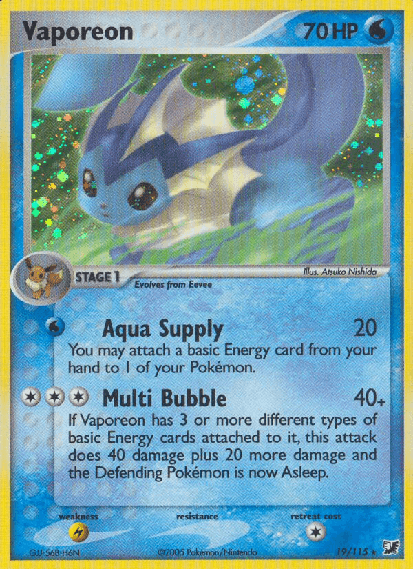 Vaporeon (19/115) [EX: Unseen Forces] (Online Only)
