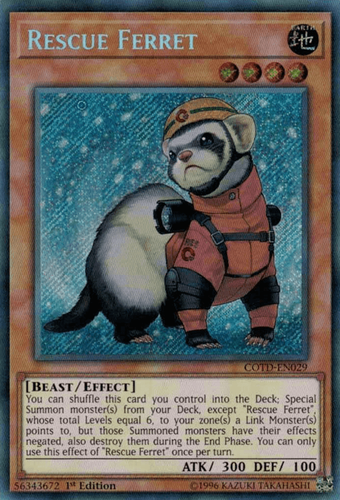 Rescue Ferret [COTD-EN029] Secret Rare (ONLINE ORDER ONLY)