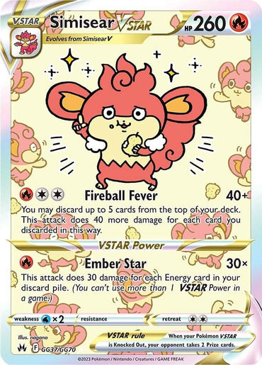 Simisear VSTAR (GG37/GG70) [Sword & Shield: Crown Zenith] (Online Only)