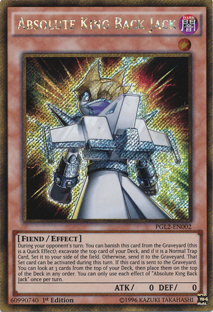 Absolute King Back Jack [PGL2-EN002] Gold Secret Rare (ONLINE ORDER ONLY)
