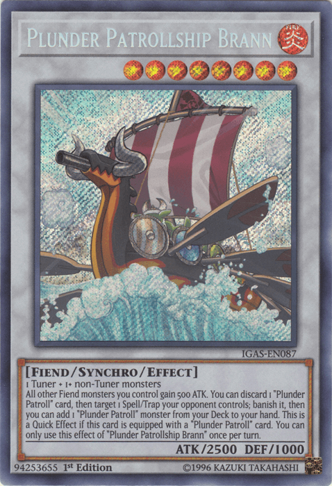 Plunder Patrollship Brann [IGAS-EN087] Secret Rare (ONLINE ORDER ONLY)