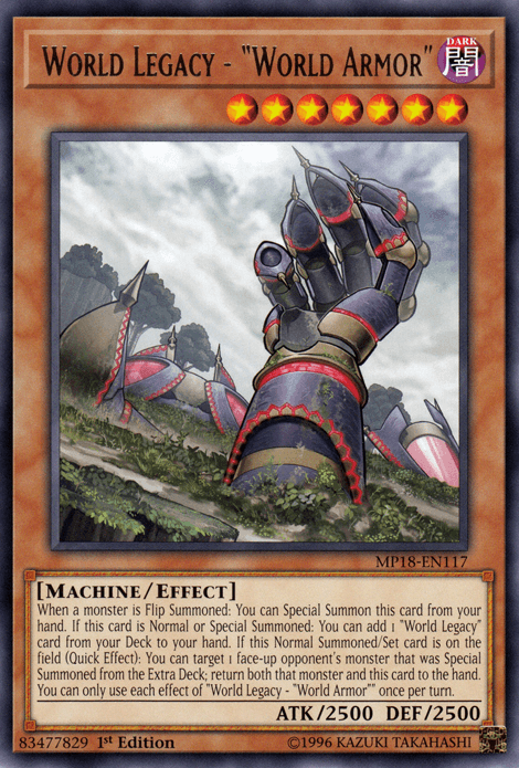 World Legacy - "World Armor" [MP18-EN117] Rare (ONLINE ORDER ONLY)