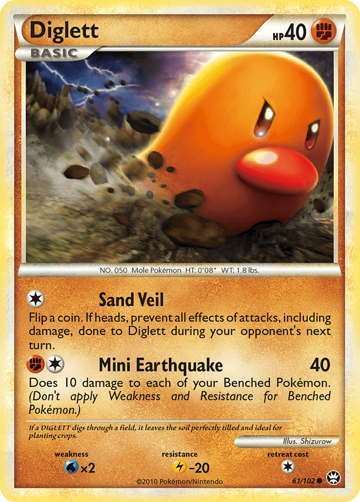Diglett (61/102) [HeartGold & SoulSilver: Triumphant] (Online Only)