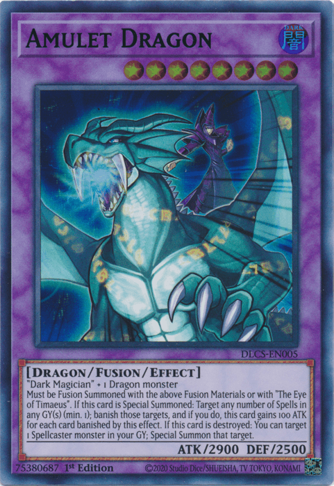 Amulet Dragon (Green) [DLCS-EN005] Ultra Rare (ONLINE ORDER ONLY)