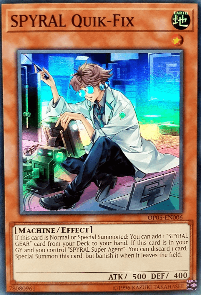 SPYRAL Quik-Fix [OP05-EN006] Super Rare (ONLINE ORDER ONLY)