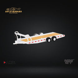 Mini-GT Car Hauler Trailer White #AC21 1:64 MGTAC21 (ONLINE ORDER ONLY)