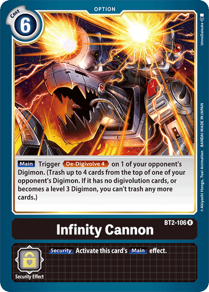 Infinity Cannon [BT2-106] [Release Special Booster Ver.1.0] (ONLINE ORDER ONLY)