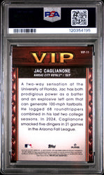 Graded 2025 Topps Bowman Jac Caglianone #VIP11 Very Important Prospects Rookie RC Baseball Card PSA 10 Gem Mint (ONLINE ORDER ONLY)