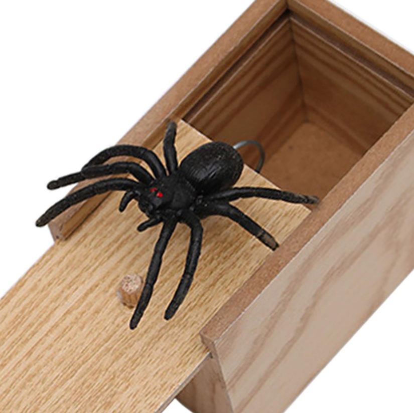 Prank Spider Wooden Scare Box (ONLINE ORDER ONLY)