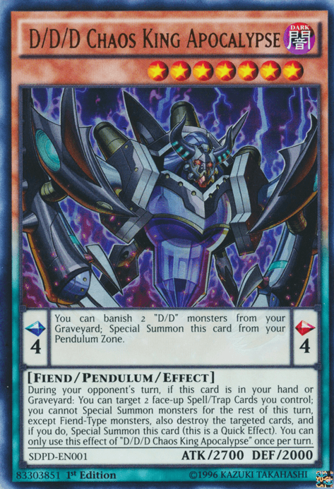 D/D/D Chaos King Apocalypse [SDPD-EN001] Ultra Rare (ONLINE ORDER ONLY)