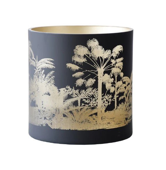 FANCY HOME COLLECTION CYLINDER JUNGLE GLASS (Online Order Only)